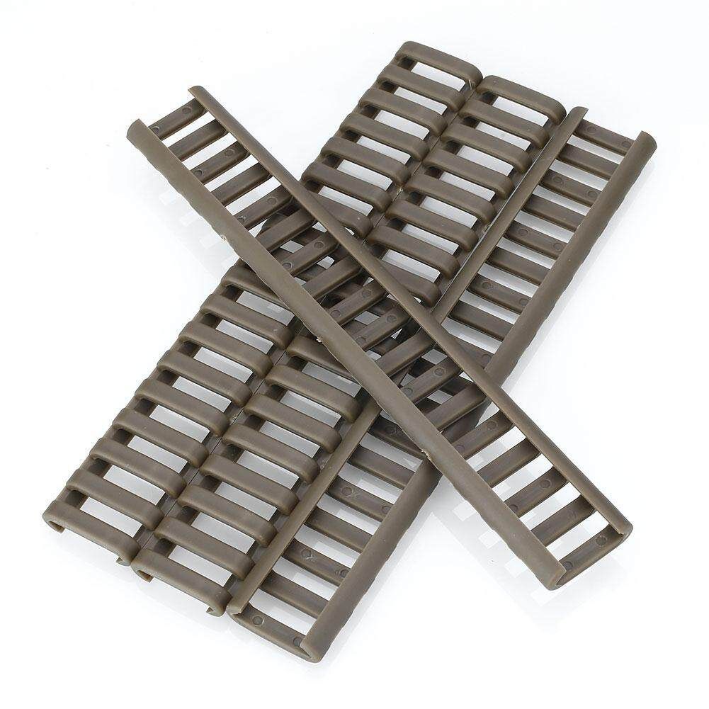 4Pcs 18-Slot Picatinny Ladder Rail Panel Handguard Protector Resistant Cover Sandy