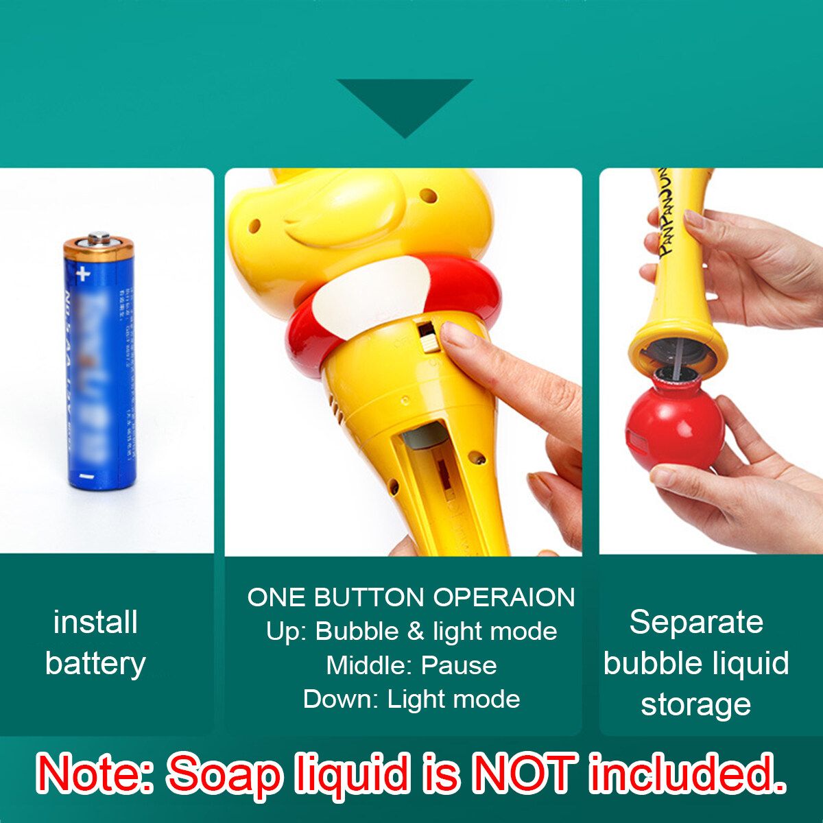 Automatic Soap Bubble Blowing Machine Bubble Blower Toy Light & Music Effect White Panda