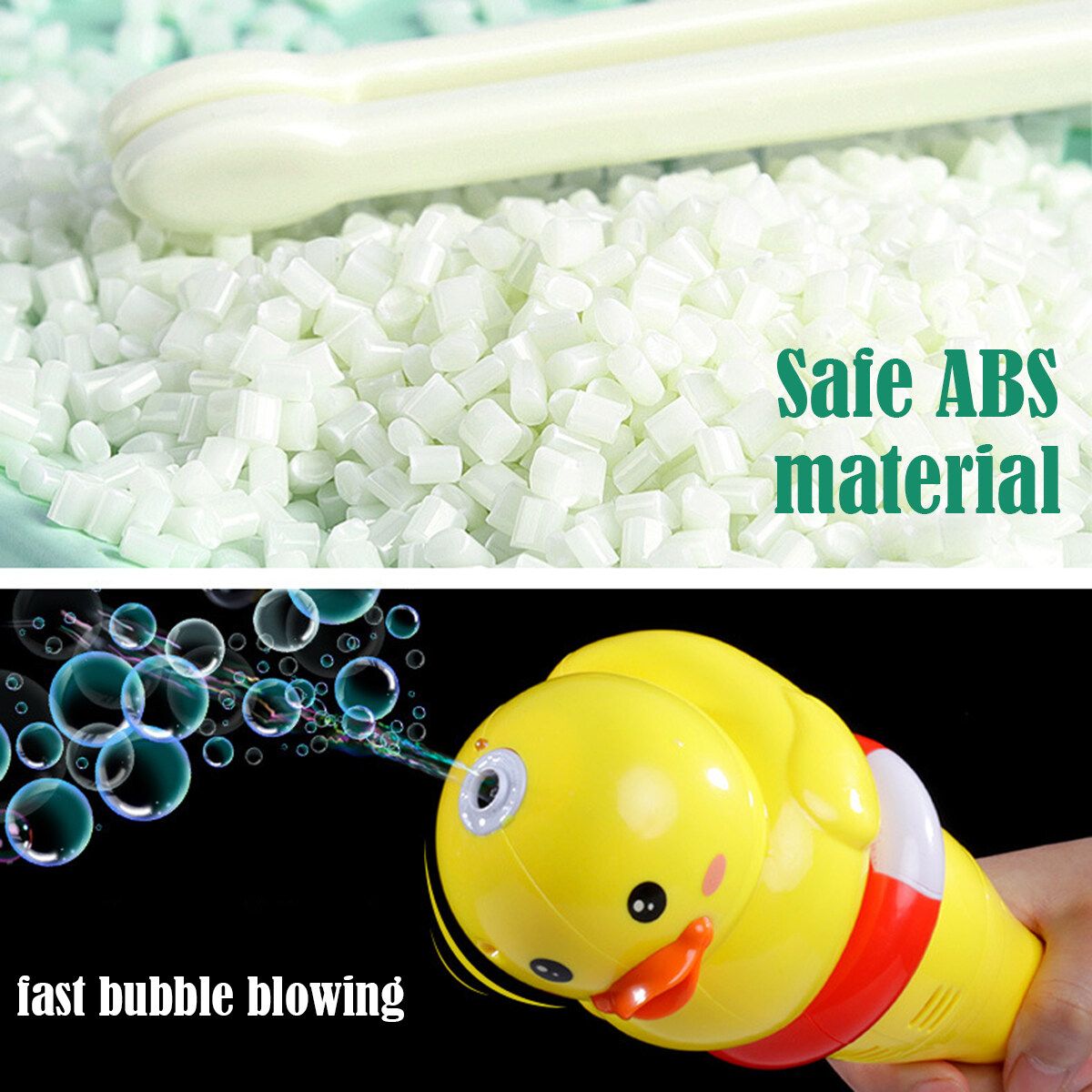 Automatic Soap Bubble Blowing Machine Bubble Blower Toy Light & Music Effect White Panda