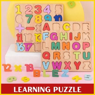 Numbers Educational Puzzles Building Blocks Alphabet