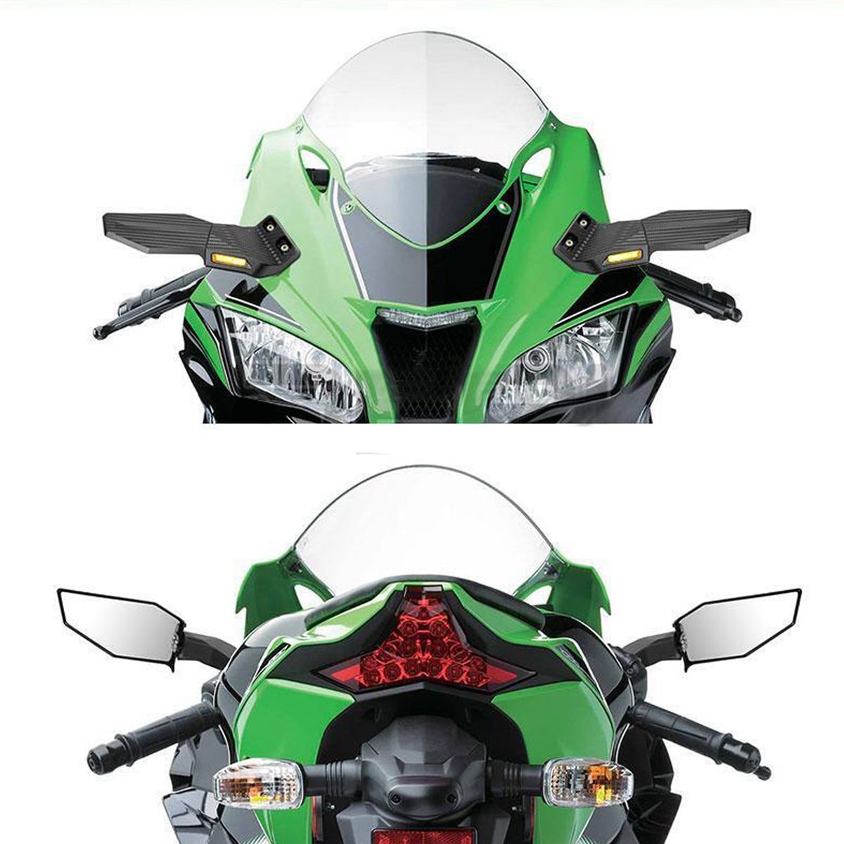 Motorcycle Rearview Side Mirror for NINJA ZX6R ZX10R