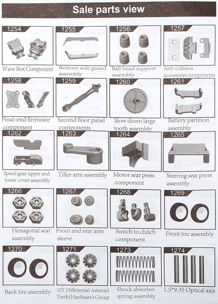 Wltoys 1:14 Scale RC Car Spare Parts For 144001 Parts Accessories 0066 To 1270 Wheels/Screws/Gear/Arm/Base C/Rear Seat