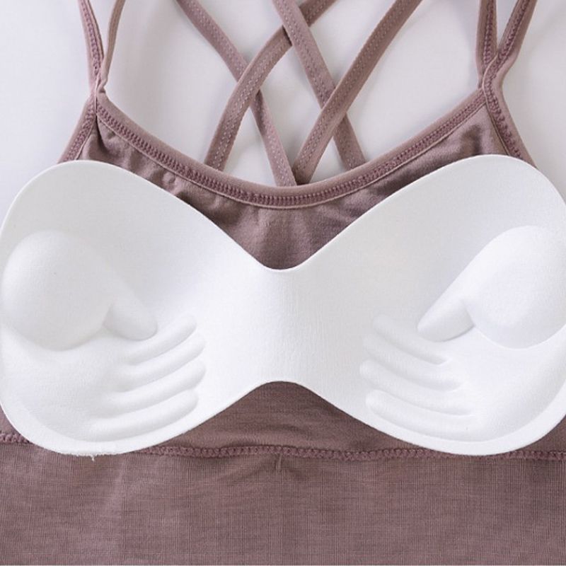 Wanayou Yoga Bra Double Cross Wrap-Around S Workout S Skin