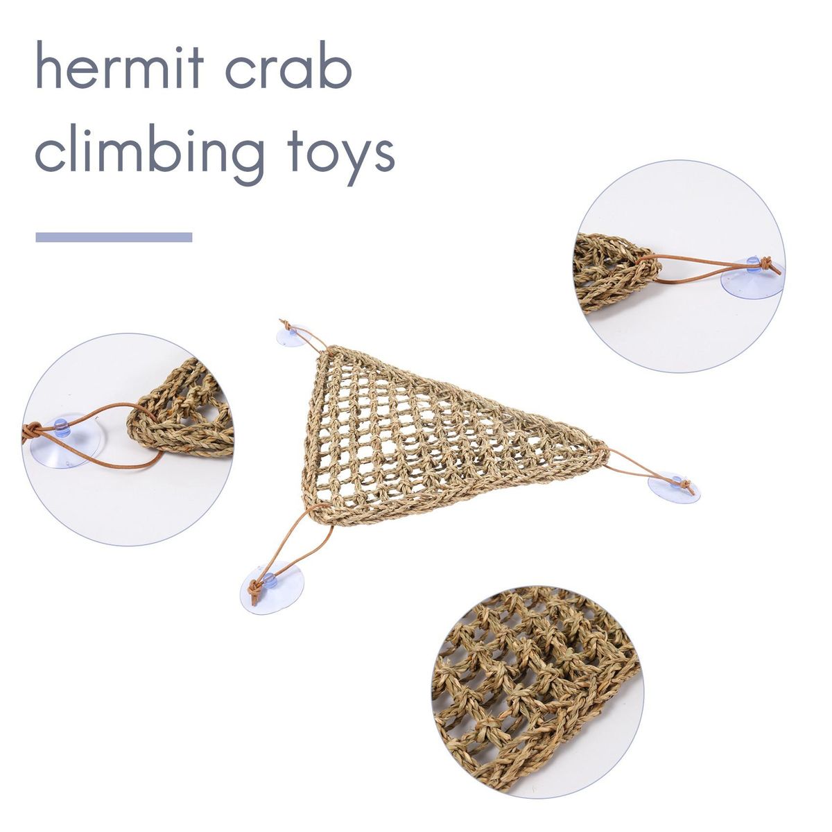Bearded Dragon Hammock Lizard Lounger,100% Natural Seagrass