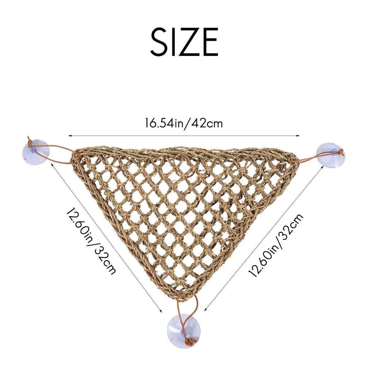 Bearded Dragon Hammock Lizard Lounger,100% Natural Seagrass