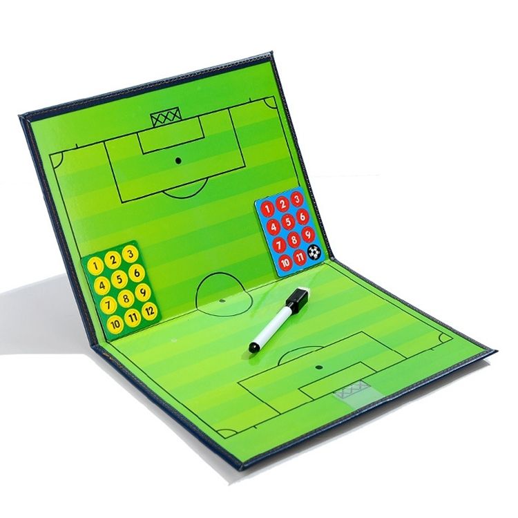 Foldable Football Tactic Board Magnetic Football Coach Board Clipboard Book Cover With Pen