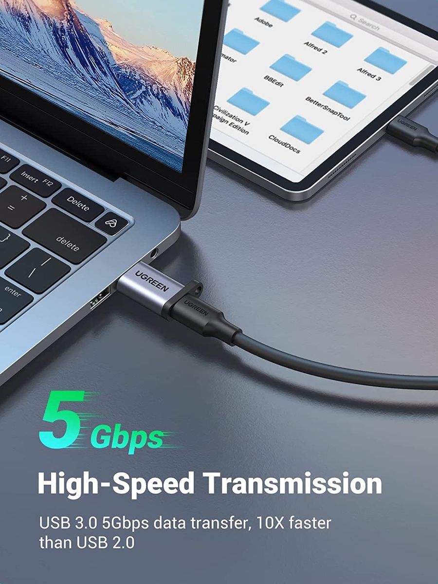 USB-A 3.0 To USB-C Adapter (Gray)