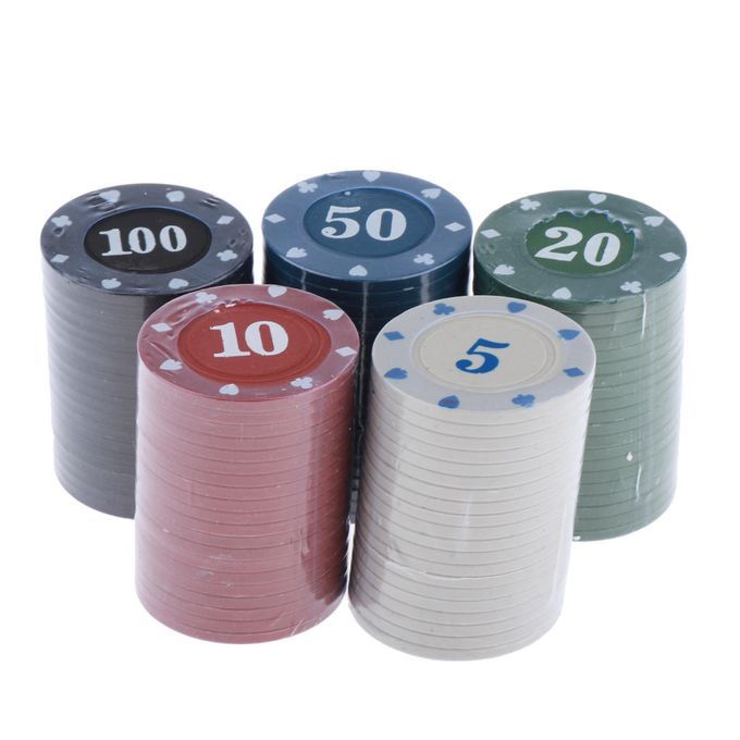 100x Casino Poker Chips Poker Tokens Casino Fun Home Gift Games 3.9cm