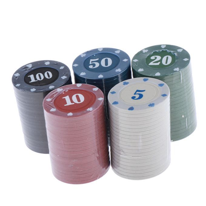 100x Casino Poker Chips Poker Tokens Casino Fun Home Gift Games 3.9cm
