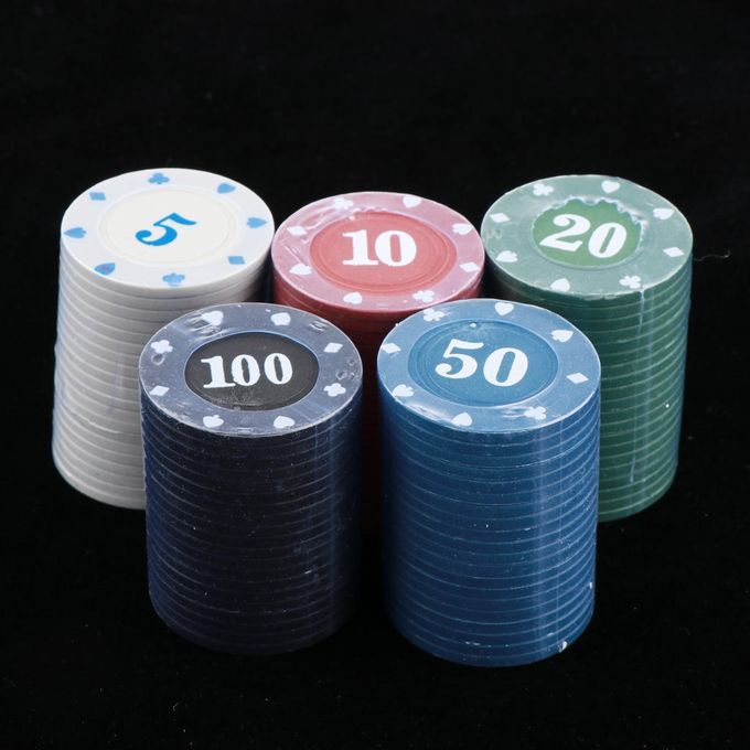 100x Casino Poker Chips Poker Tokens Casino Fun Home Gift Games 3.9cm
