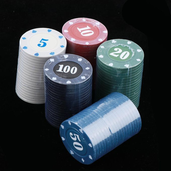 100x Casino Poker Chips Poker Tokens Casino Fun Home Gift Games 3.9cm