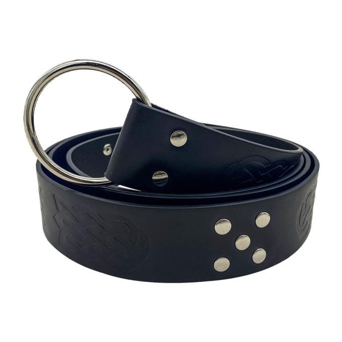 Medieval Belt For Men PU Leather Cosplay Prop Retro Style Black