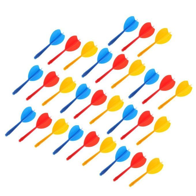 60Pcs/Pack Of Dart Arrows Set Flights Replacement Soft Tips Great