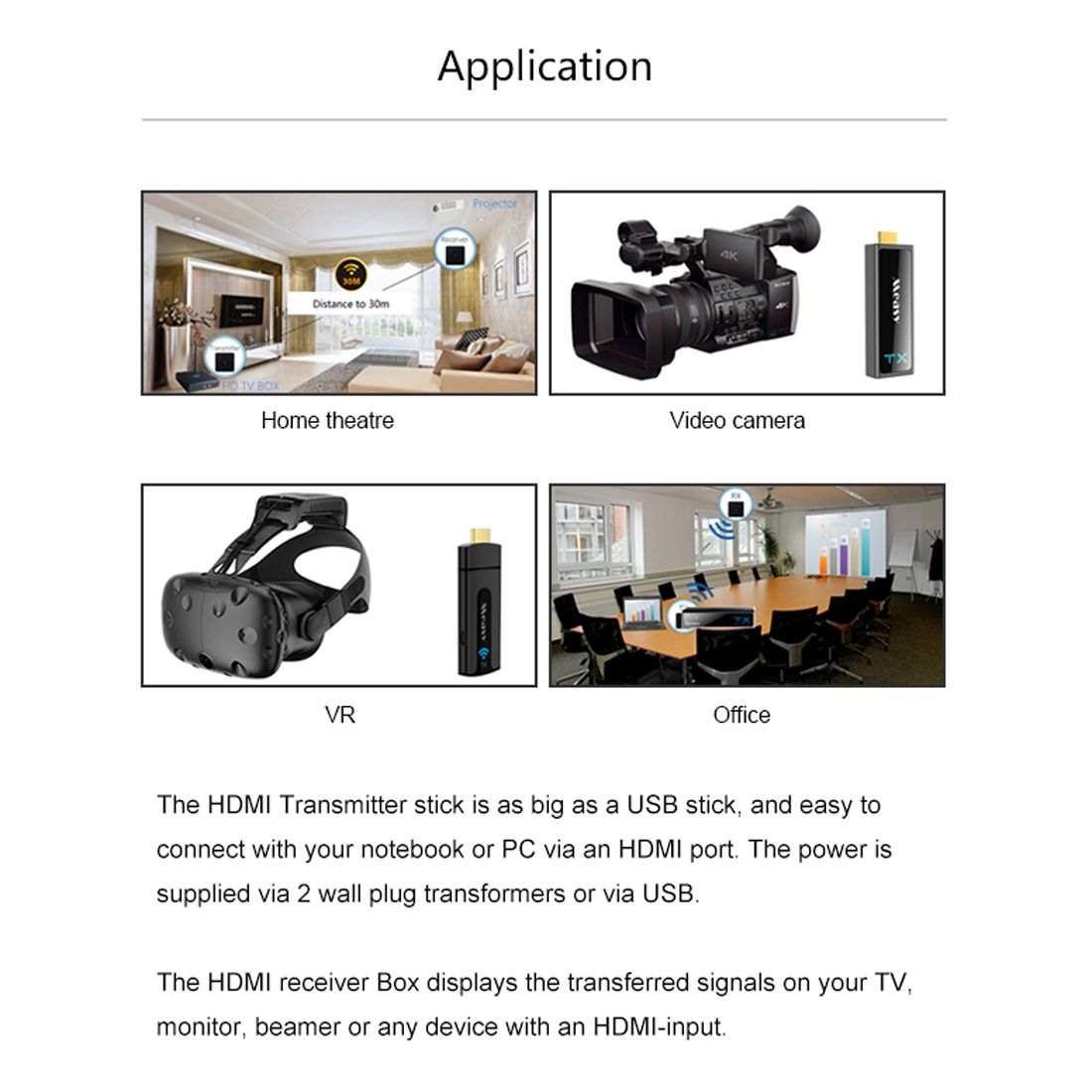 W2H Nano 1080P HDMI 1.4 3D Wireless HDMI Audio Video Transmitter Receiver Extender, Transmission Distance: 30m, UK Plug