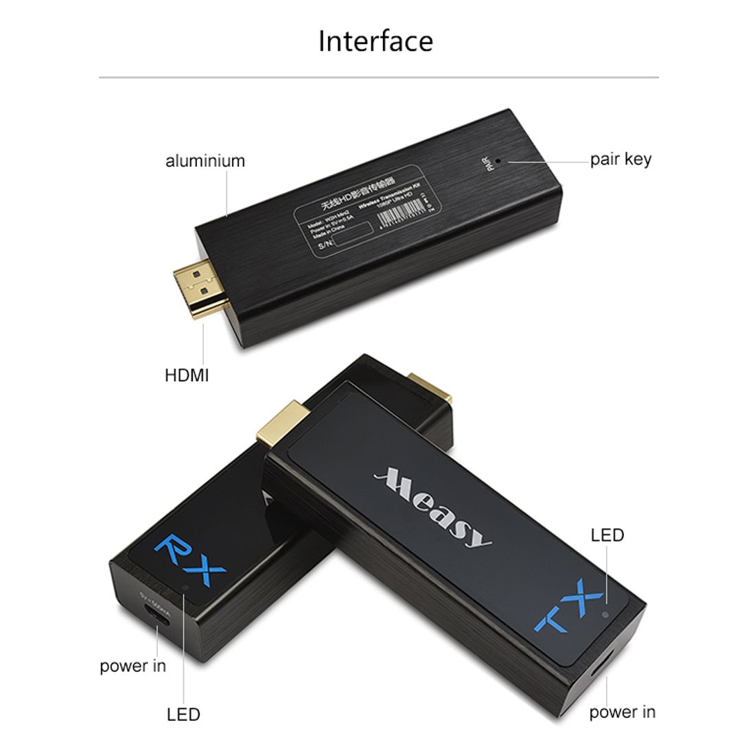 W2H Nano 1080P HDMI 1.4 3D Wireless HDMI Audio Video Transmitter Receiver Extender, Transmission Distance: 30m, UK Plug