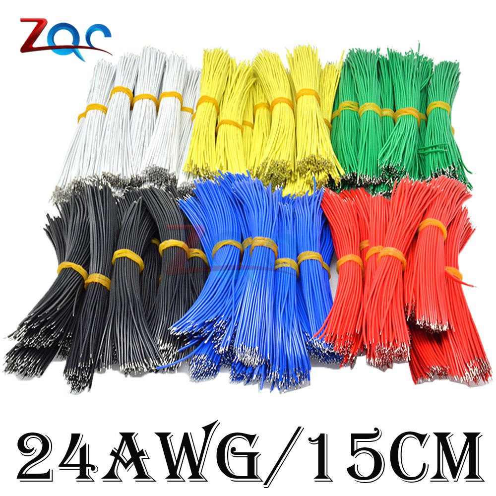 100PCS Tin-Plated Breadboard Solder Cable 24AWG 15CM Fly