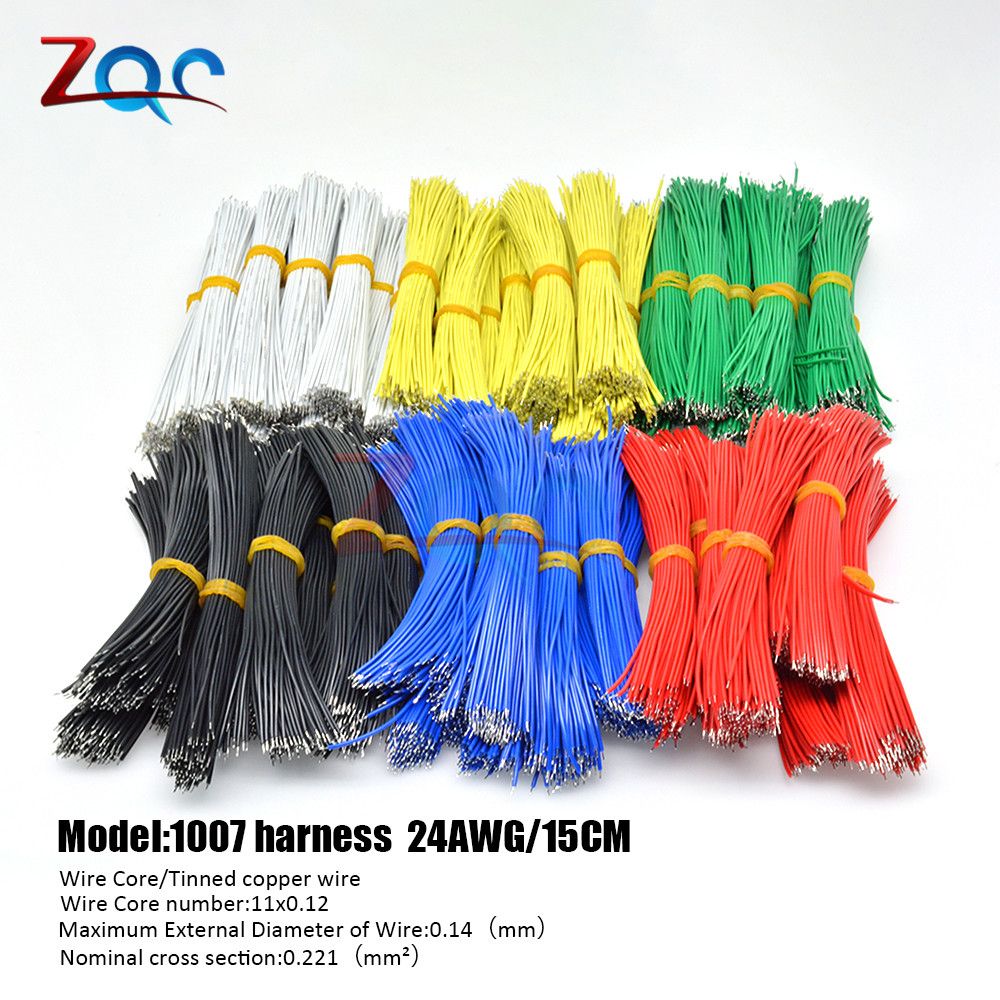 100PCS Tin-Plated Breadboard Solder Cable 24AWG 15CM Fly