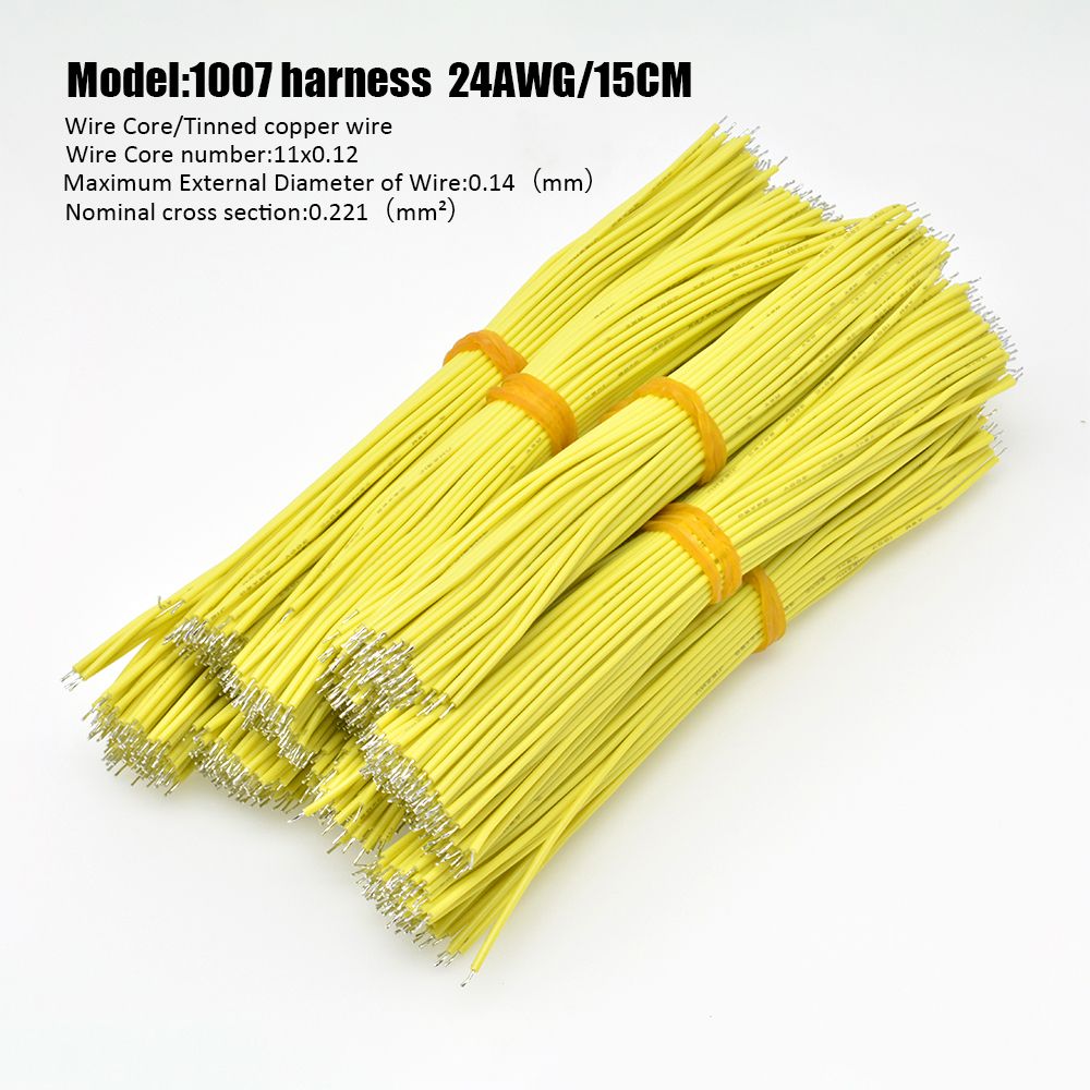 100PCS Tin-Plated Breadboard Solder Cable 24AWG 15CM Fly