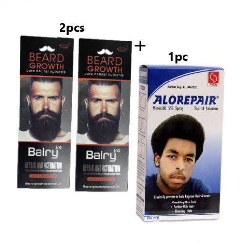 Active Beard Growth Oil & Alorepair Minoxidil 5% Spray