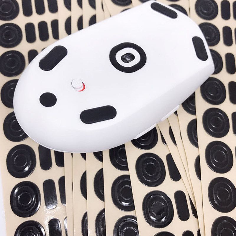 2 Sets Wireless Mouse Skates Pads Protective Cover-Black