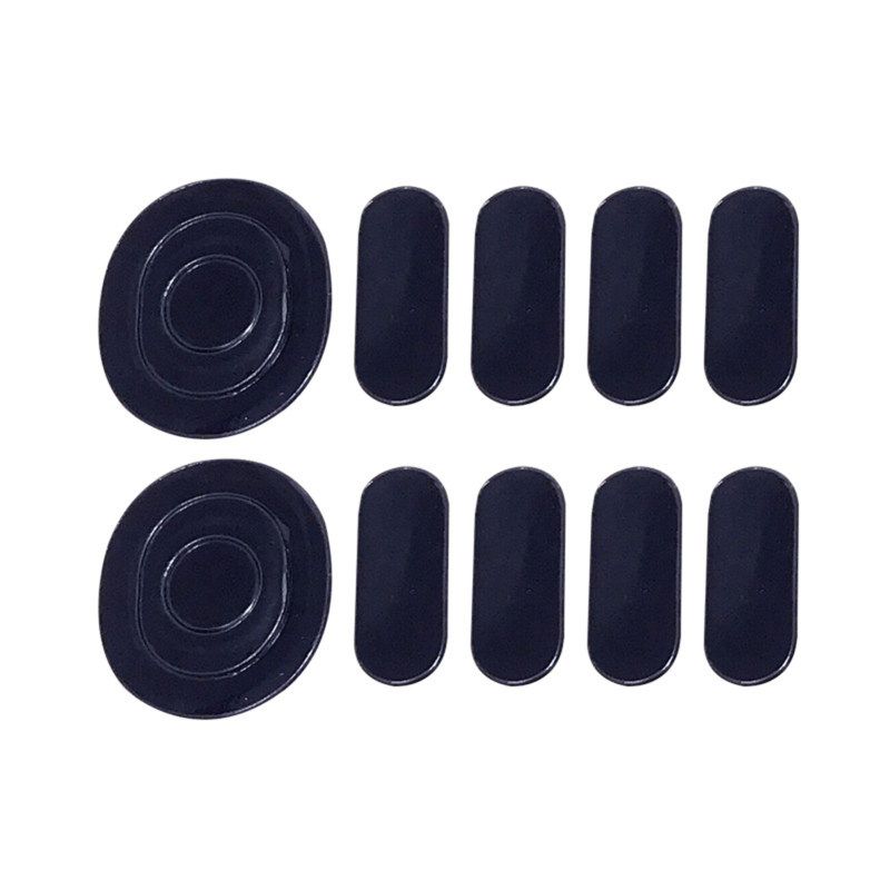 2 Sets Wireless Mouse Skates Pads Protective Cover-Black