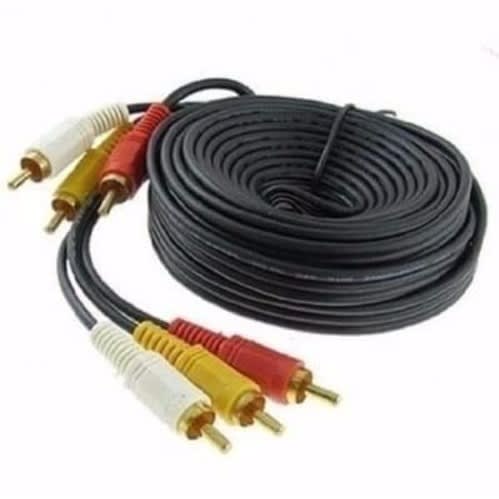 Rca Av Cable 20m 3-3 - Black