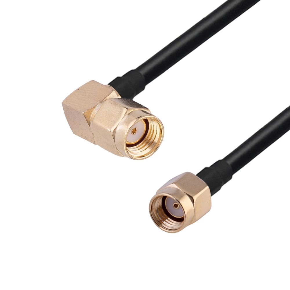 RP-SMA Male Elbow To RP-SMA Male 15cm RG174 Adapter