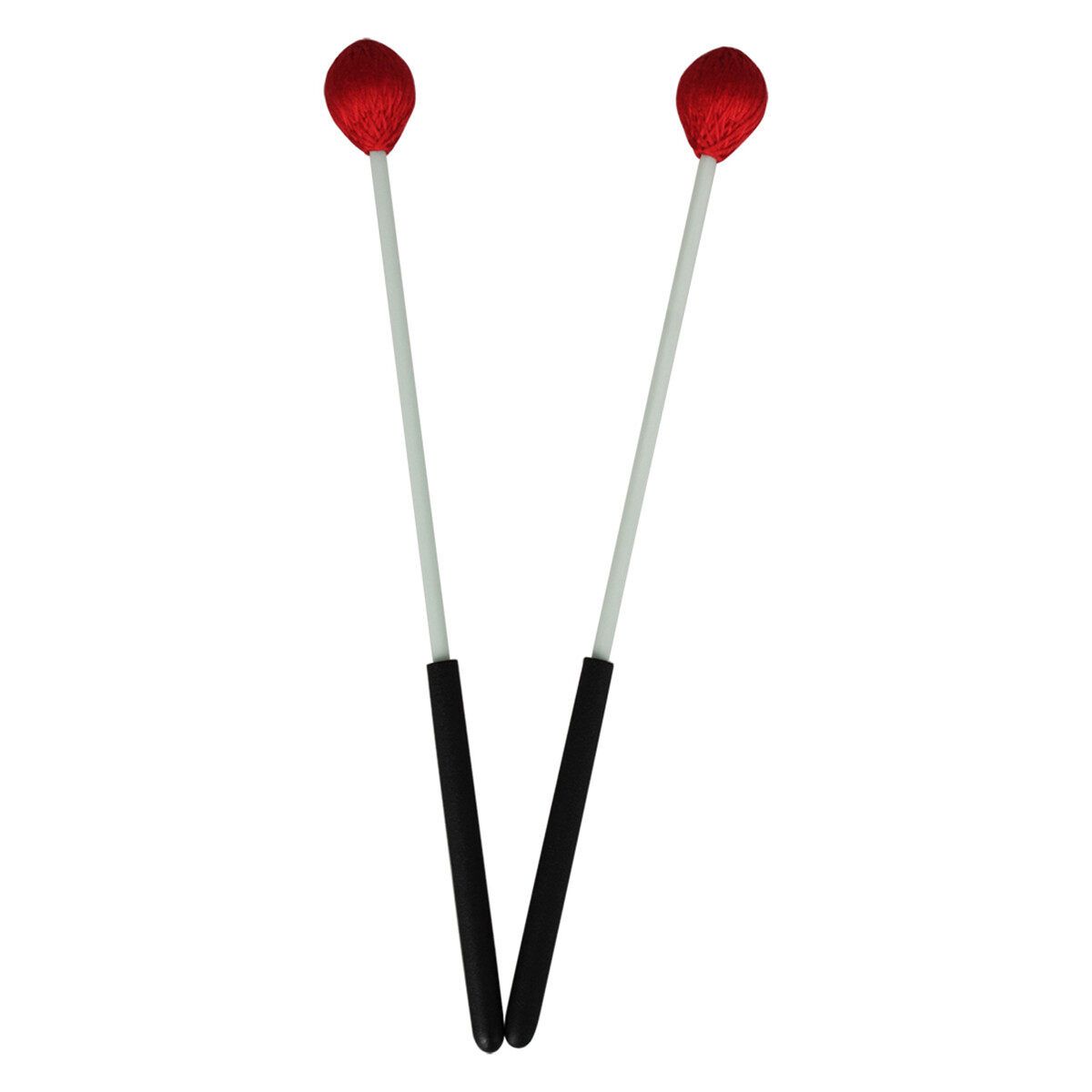 1 Pair Marimba Mallets Percussion Mallets With Nylon Yarn Head And Smooth Wood Handle For Beginners Red