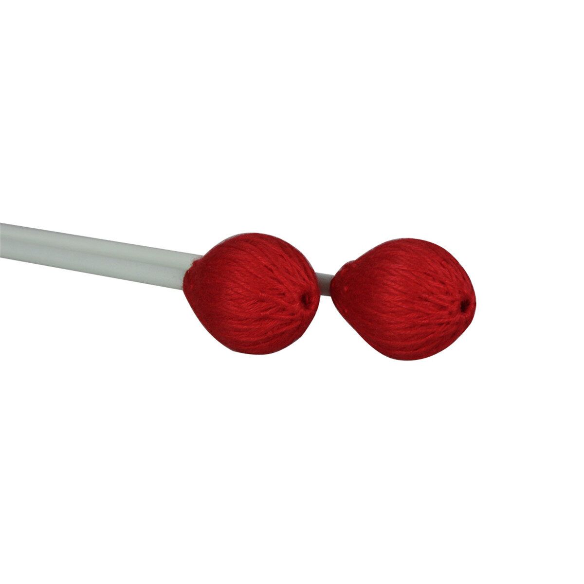 1 Pair Marimba Mallets Percussion Mallets With Nylon Yarn Head And Smooth Wood Handle For Beginners Red