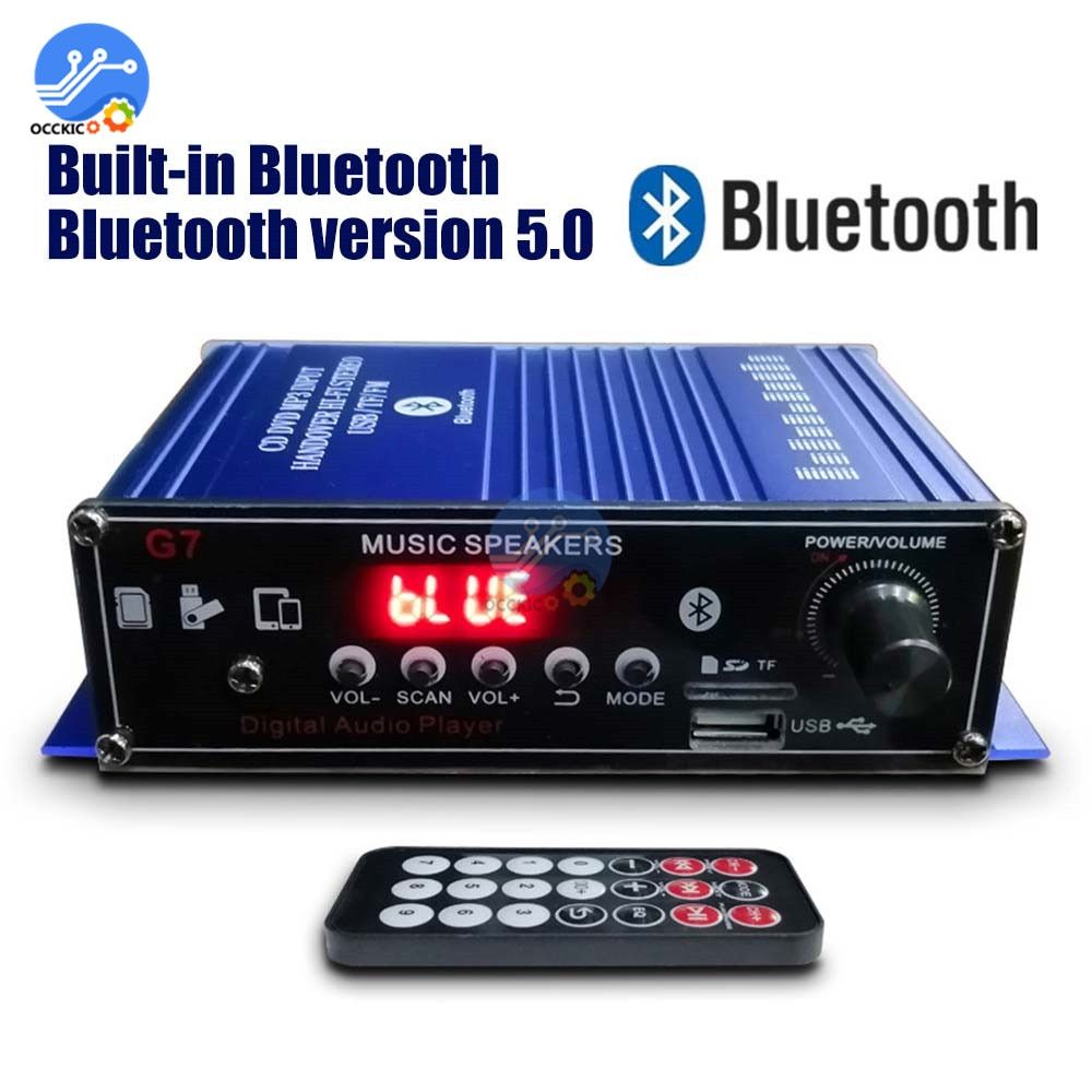 12V Mini Bluetooth Amplifier For Speakers 20W+20W Car Sound Equipment Music Amplificador Speakers In The Car Stereo