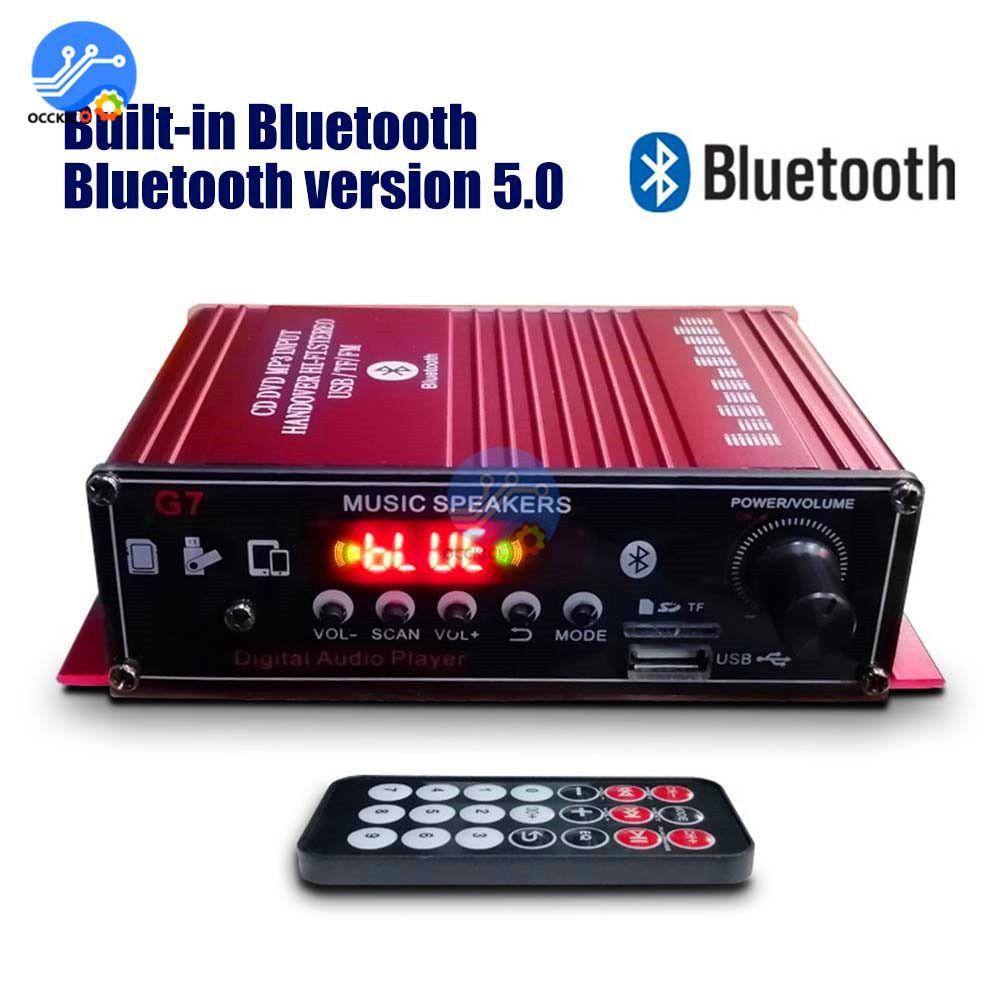 12V Mini Bluetooth Amplifier For Speakers 20W+20W Car Sound Equipment Music Amplificador Speakers In The Car Stereo