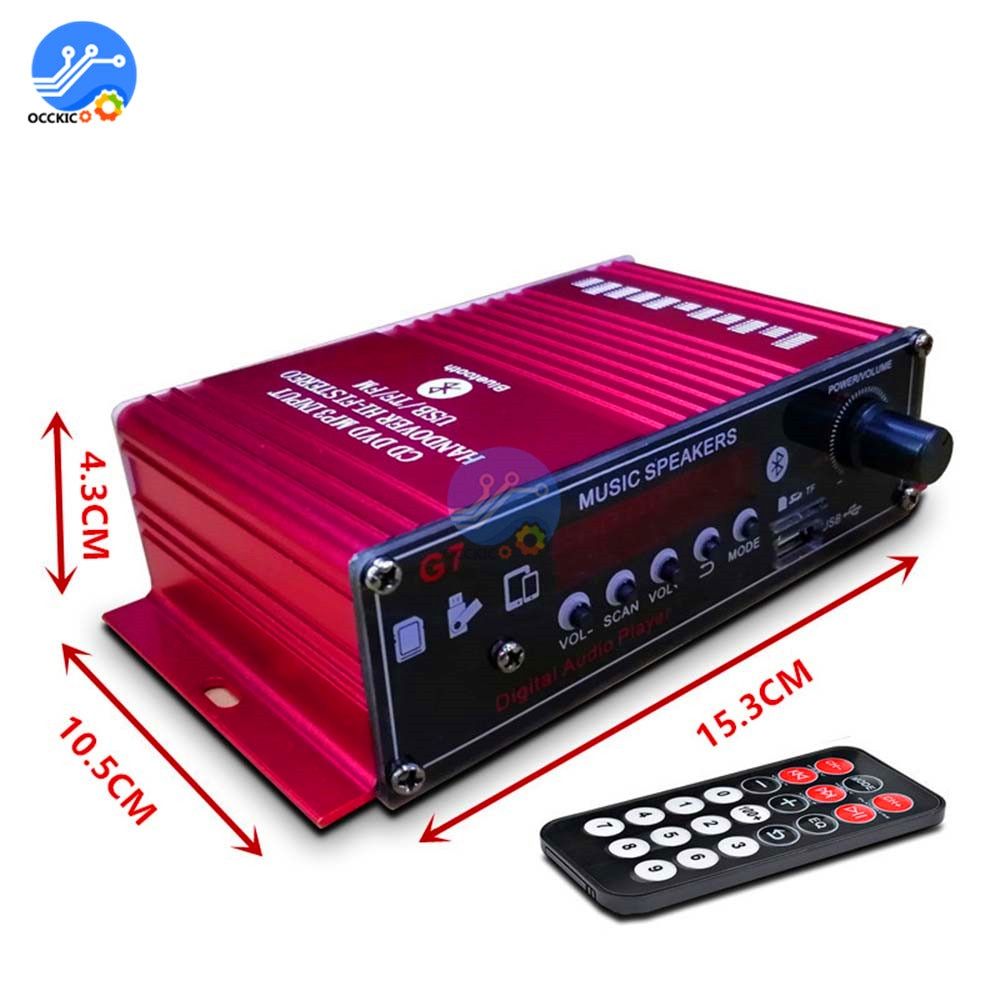 12V Mini Bluetooth Amplifier For Speakers 20W+20W Car Sound Equipment Music Amplificador Speakers In The Car Stereo