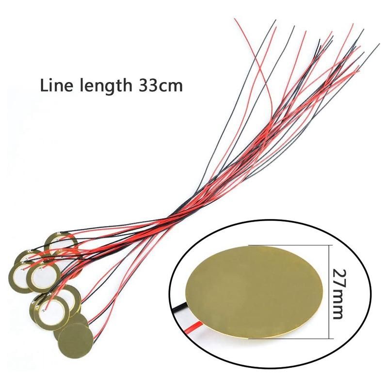 15Pcs 27mm Piezo Discs with Leads Mic Drum Trigger for Guita