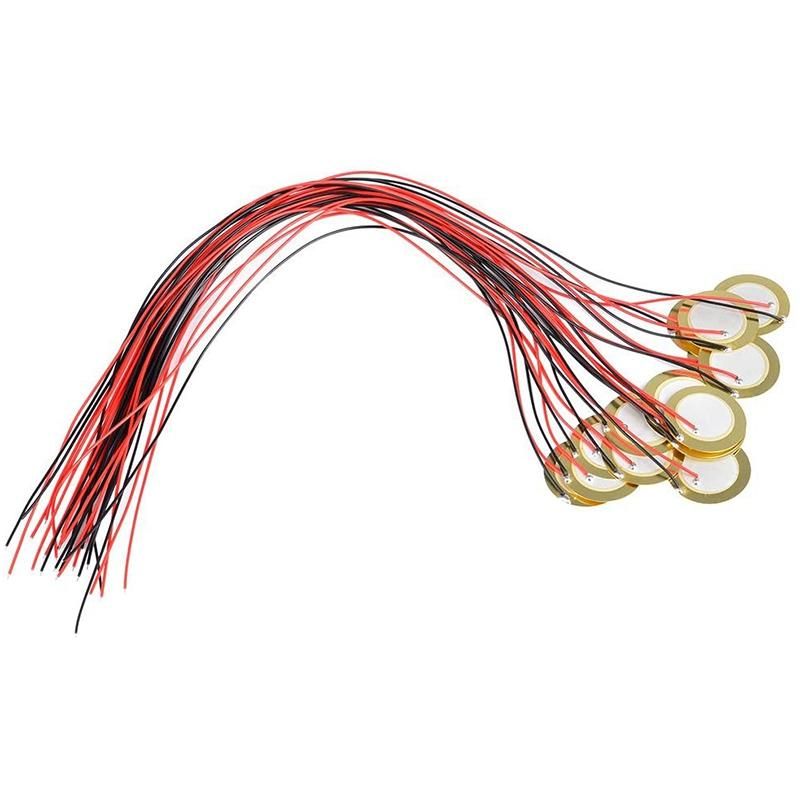15Pcs 27mm Piezo Discs with Leads Mic Drum Trigger for Guita