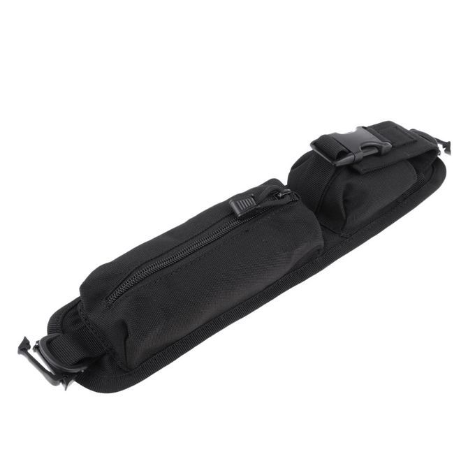 2 Pockets Molle Compact Pouch Shoulder Strap Utility Bag Keys Black