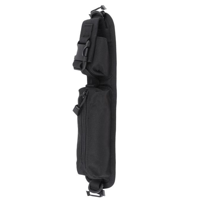 2 Pockets Molle Compact Pouch Shoulder Strap Utility Bag Keys Black
