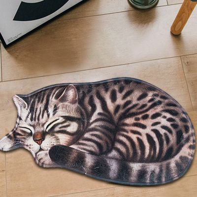 44*82cm 3d Cat Shape Floor Mat Entrance Door Mats