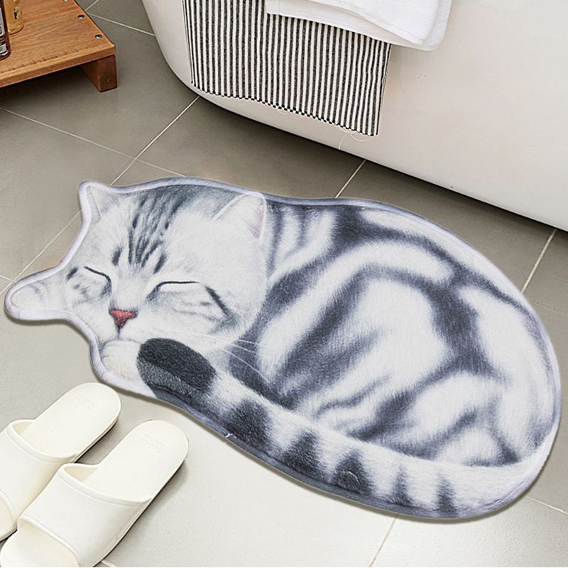44*82cm 3d Cat Shape Floor Mat Entrance Door Mats