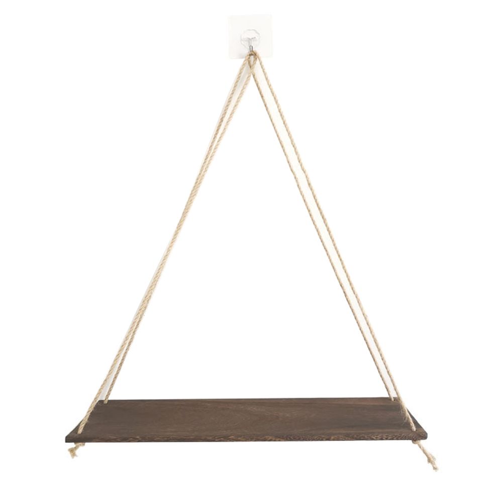 Wooden Wall Hanging Planter Flower Pot Shelf Storage-Coffee