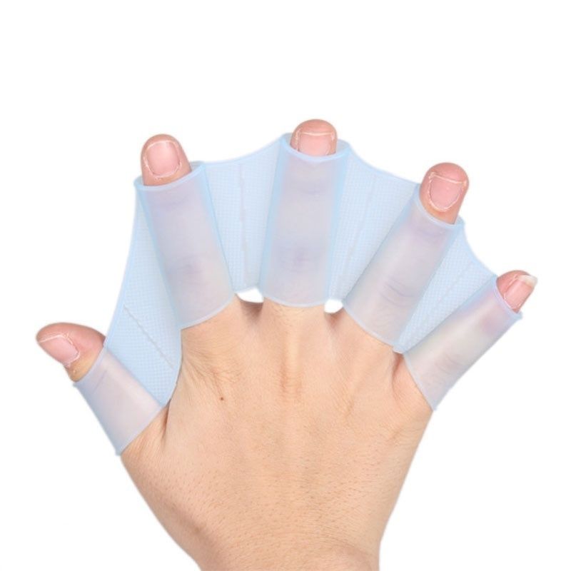 1 Pair Frog Type Silicone Girdles Swimming Hand Fins Palm