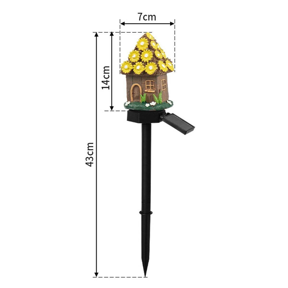 LED Lamp Miniature Fairy House Resin Craft Lawn Lamp