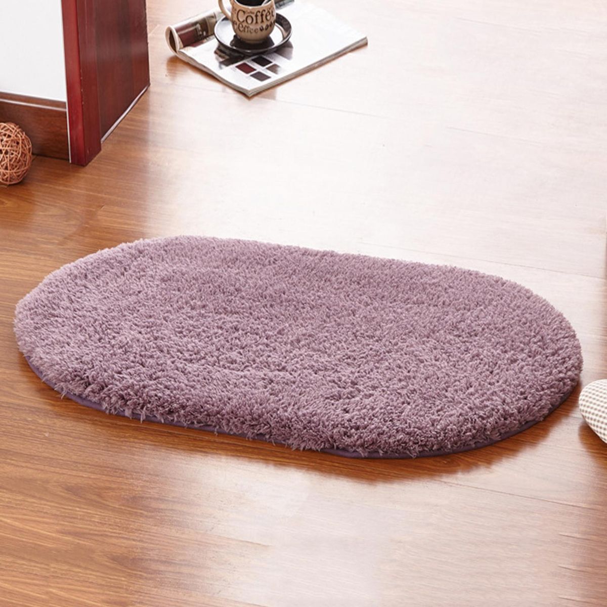 Door Mat Anti-Skid Absorbent Bathroom Floor Mat Carpet Purple
