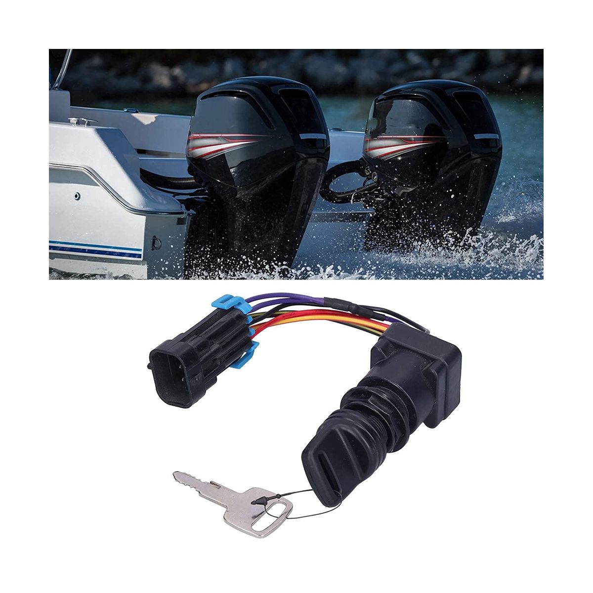 Outboard Ignition Switch Key Kit 893353A03 Fit for Mercruiser DTS Boat Accessory