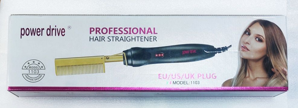 Power Drive Hot Comb Professional Hair Straightener