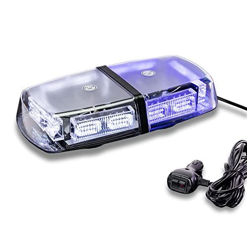 12 36W Blue White LED Strobe Warning Mini Light Bar  Waterpr