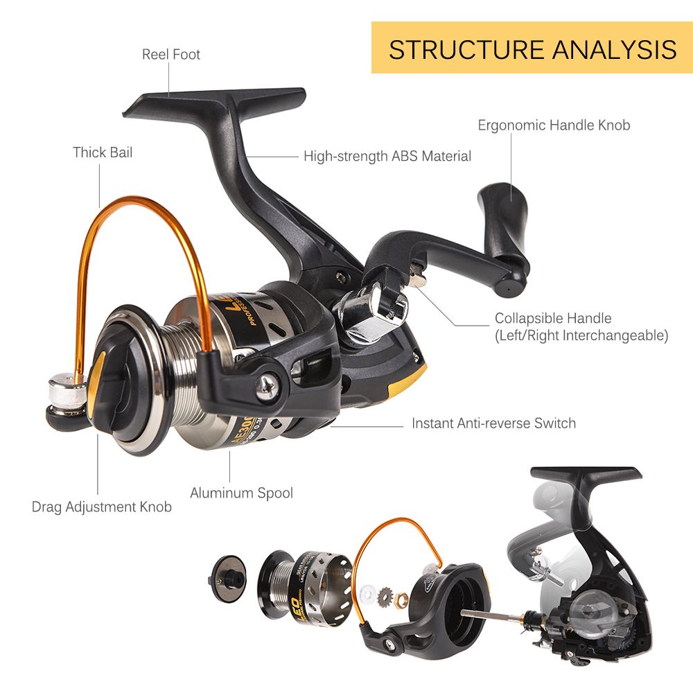 Telescopic Fishing Rod And Reel Combo Full Kit Spinning