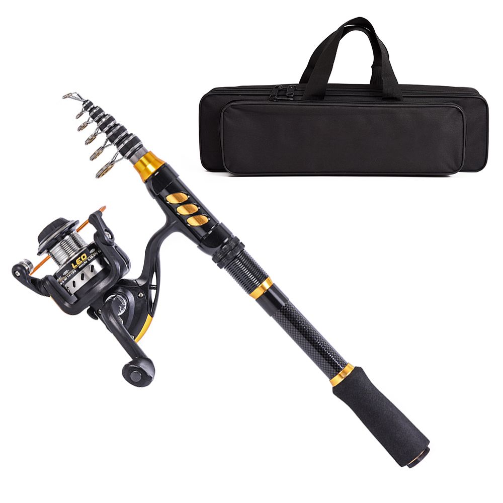 Telescopic Fishing Rod And Reel Combo Full Kit Spinning