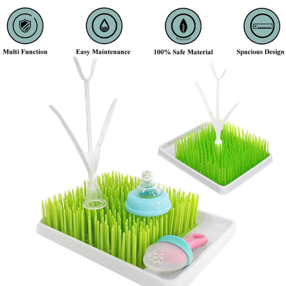 Infant Baby Bottle Feeding Holder Drying Rack Grass Countertop Plastic Type 3