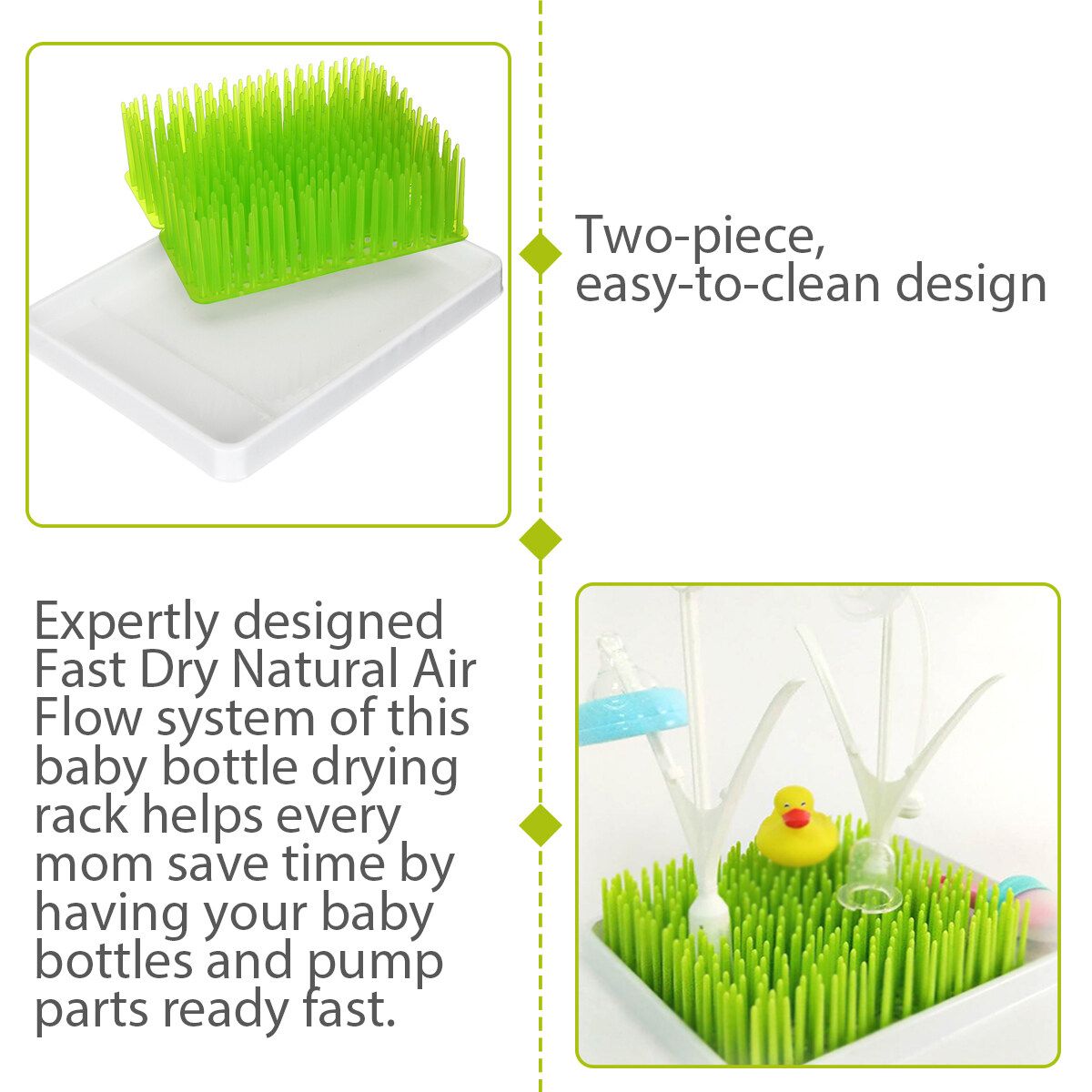Infant Baby Bottle Feeding Holder Drying Rack Grass Countertop Plastic Type 3