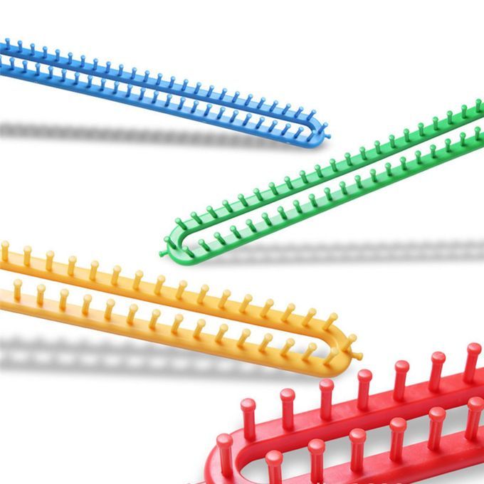 Long Ring Knitting Loom Set With Crochet Hook And Plastic Craft